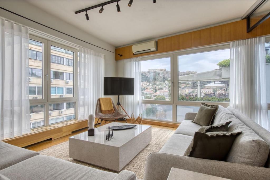 Sunny Luxury Loft,Stunning Acropolis View, Jacuzzi Appartement Athene Buitenkant foto