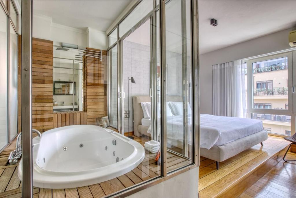 Sunny Luxury Loft,Stunning Acropolis View, Jacuzzi Appartement Athene Buitenkant foto