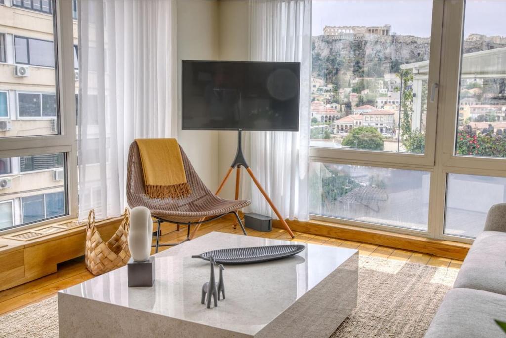 Sunny Luxury Loft,Stunning Acropolis View, Jacuzzi Appartement Athene Buitenkant foto